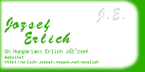 jozsef erlich business card